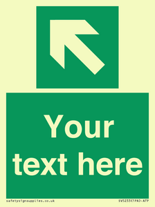 Custom Arrow Top Left Sign